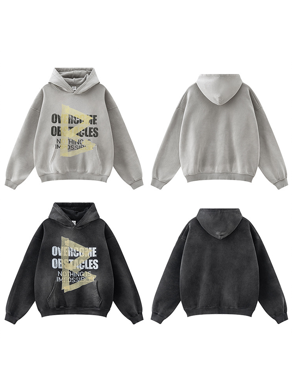 Sweat à capuche vintage délavé