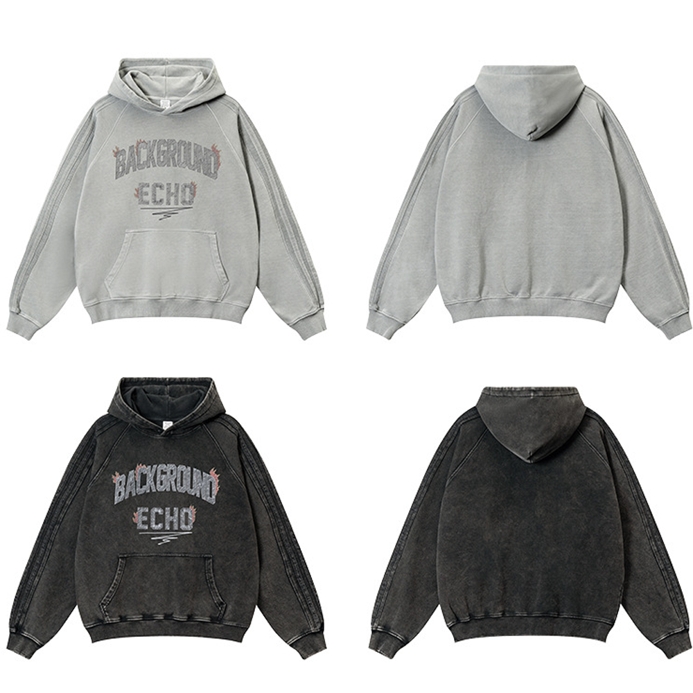 Sweat à capuche imprimé vintage BE Autumn