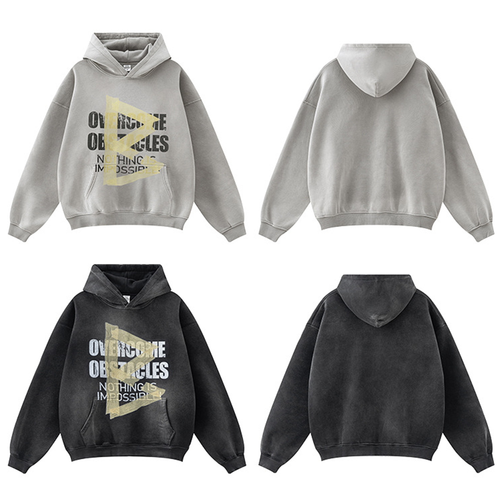 Sweat à capuche vintage délavé