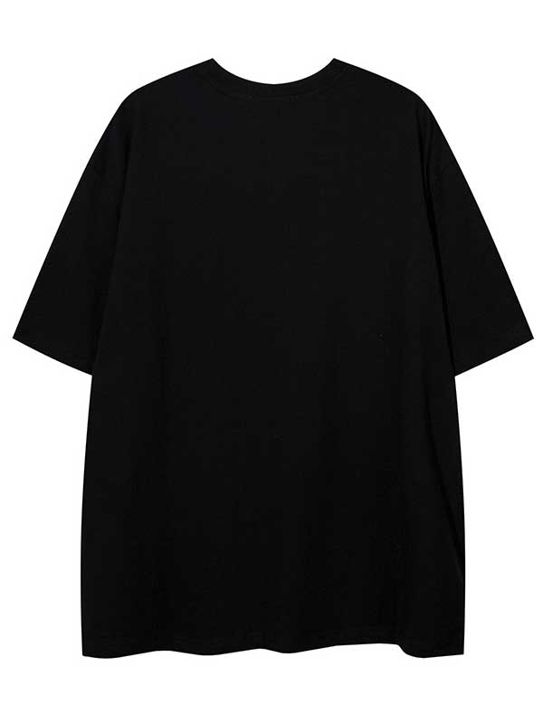 T-shirt graphique Y2K Daily Style avec collier