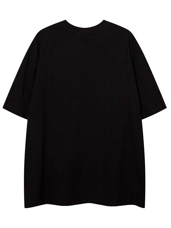 T-shirt graphique Y2K Daily Style avec collier