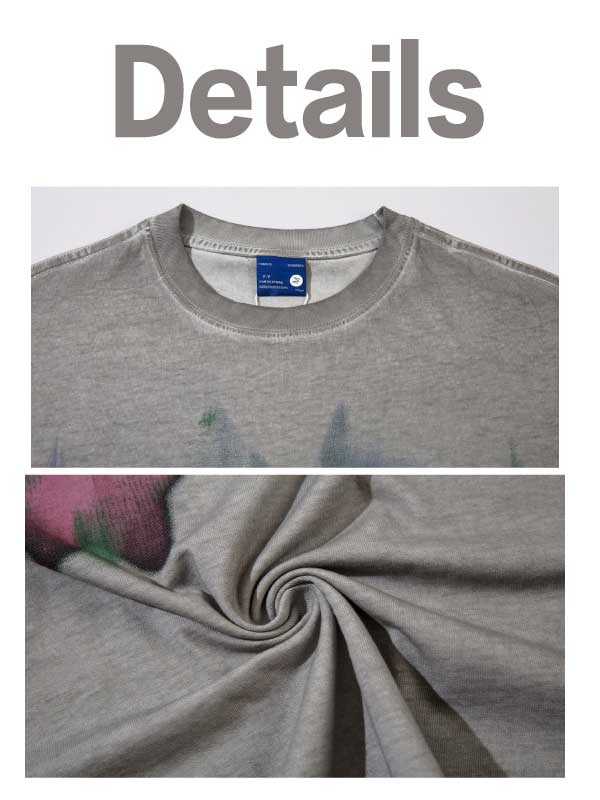 T-shirt graphique papillon vintage délavé des années 2000