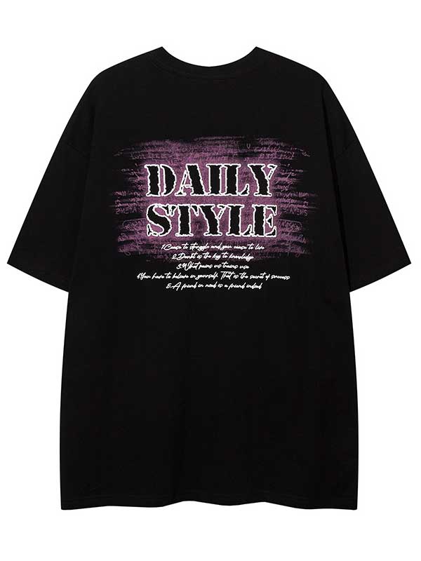 T-shirt graphique Y2K avec collier pour un style quotidien
