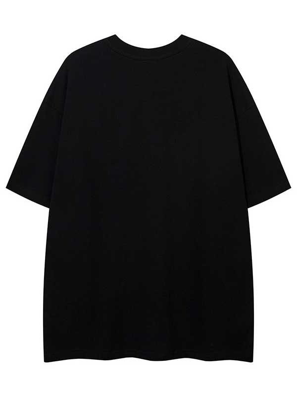 T-shirt graphique à lettres Y2K avec collier