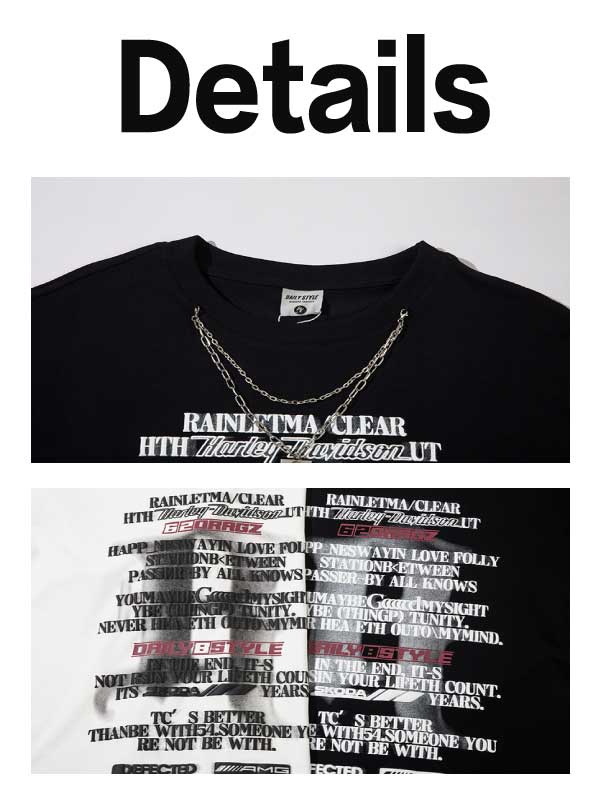 T-shirt graphique à lettres Y2K avec collier