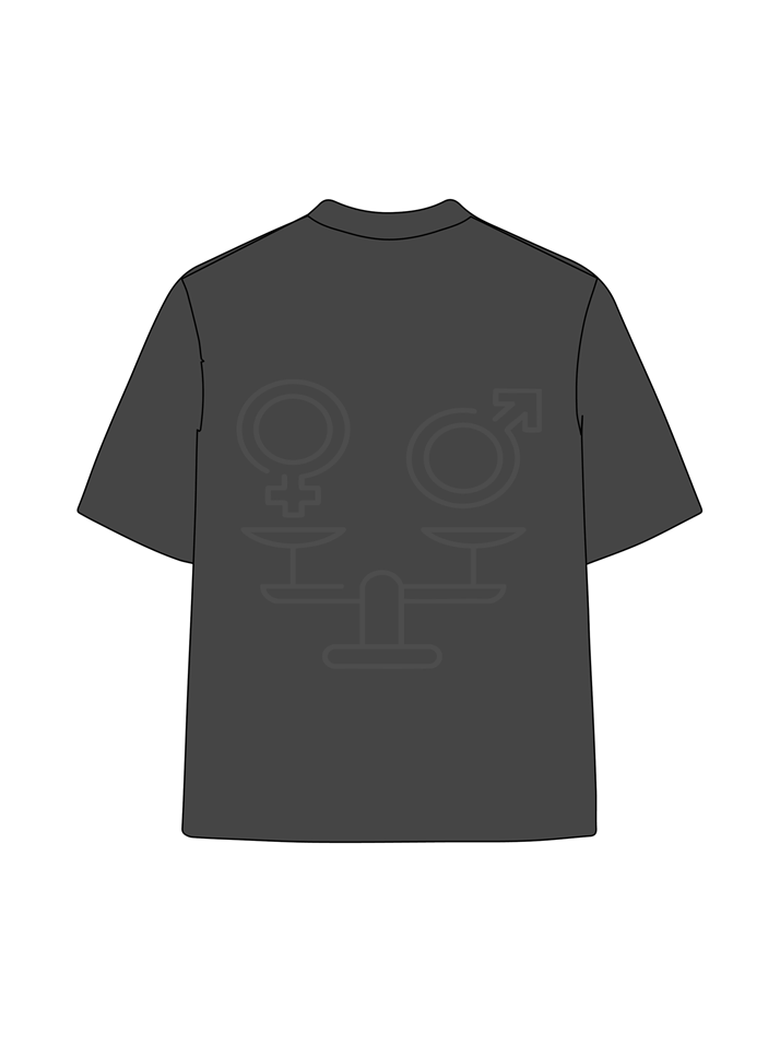 T-shirt femme en coton délavé imprimé Equality 230g