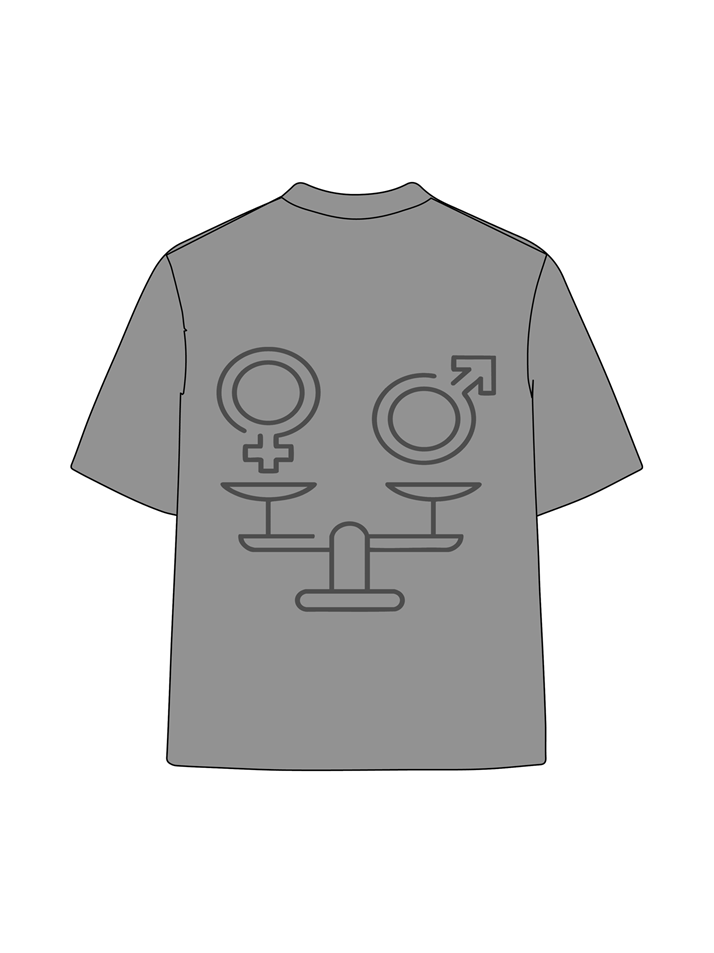 T-shirt femme en coton délavé imprimé Equality 230g