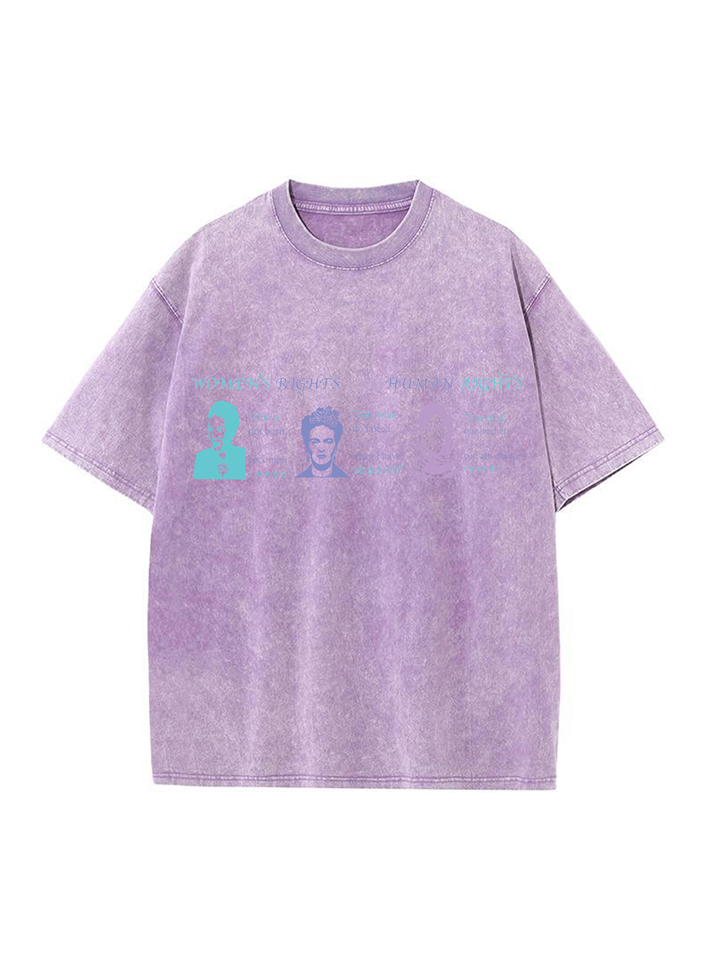 T-shirt femme Liberation en coton délavé imprimé 230g