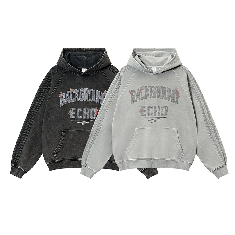 Sweat à capuche imprimé vintage BE Autumn